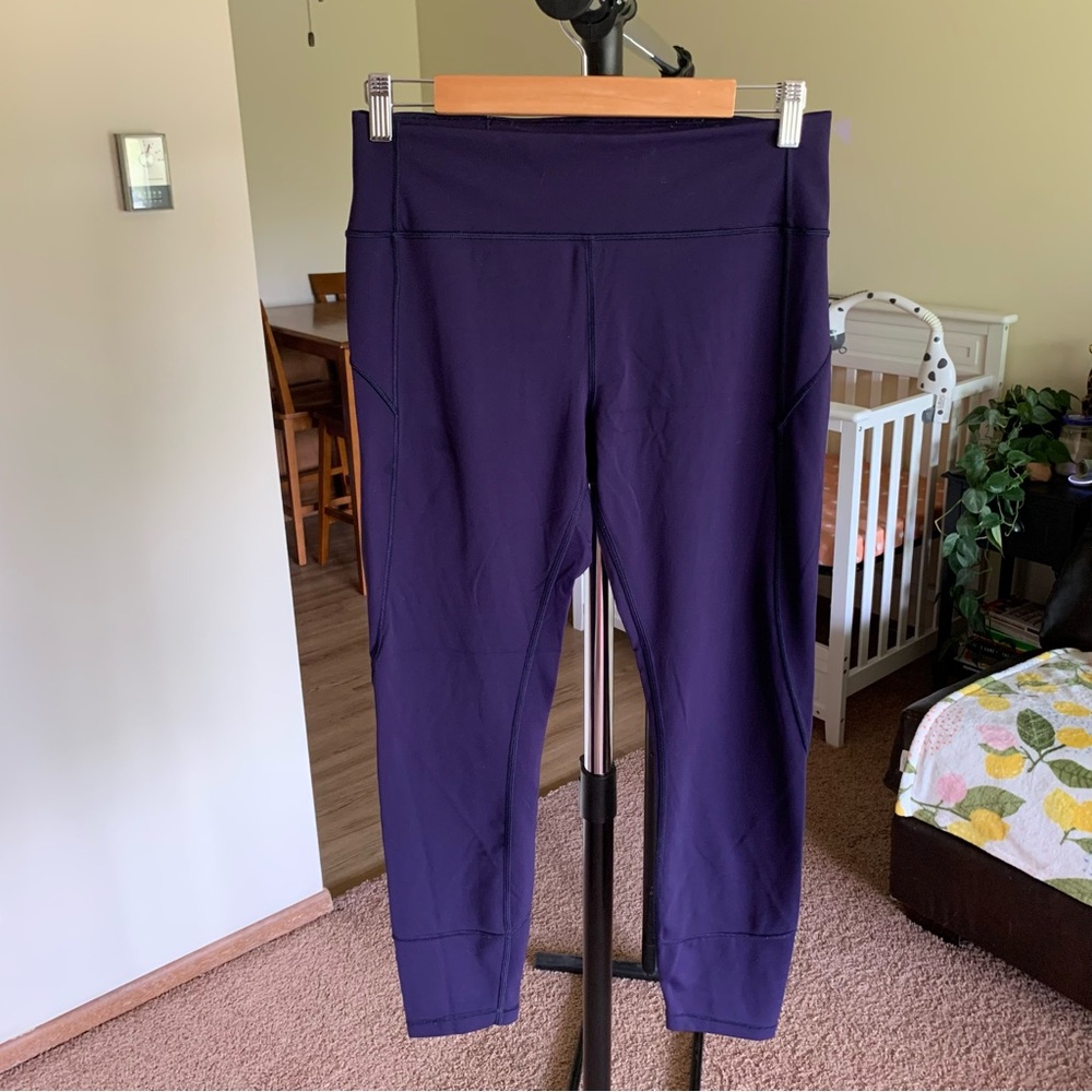 Lululemon In Movement 7/8 Tight Everlux 25” Black Currant Size 10